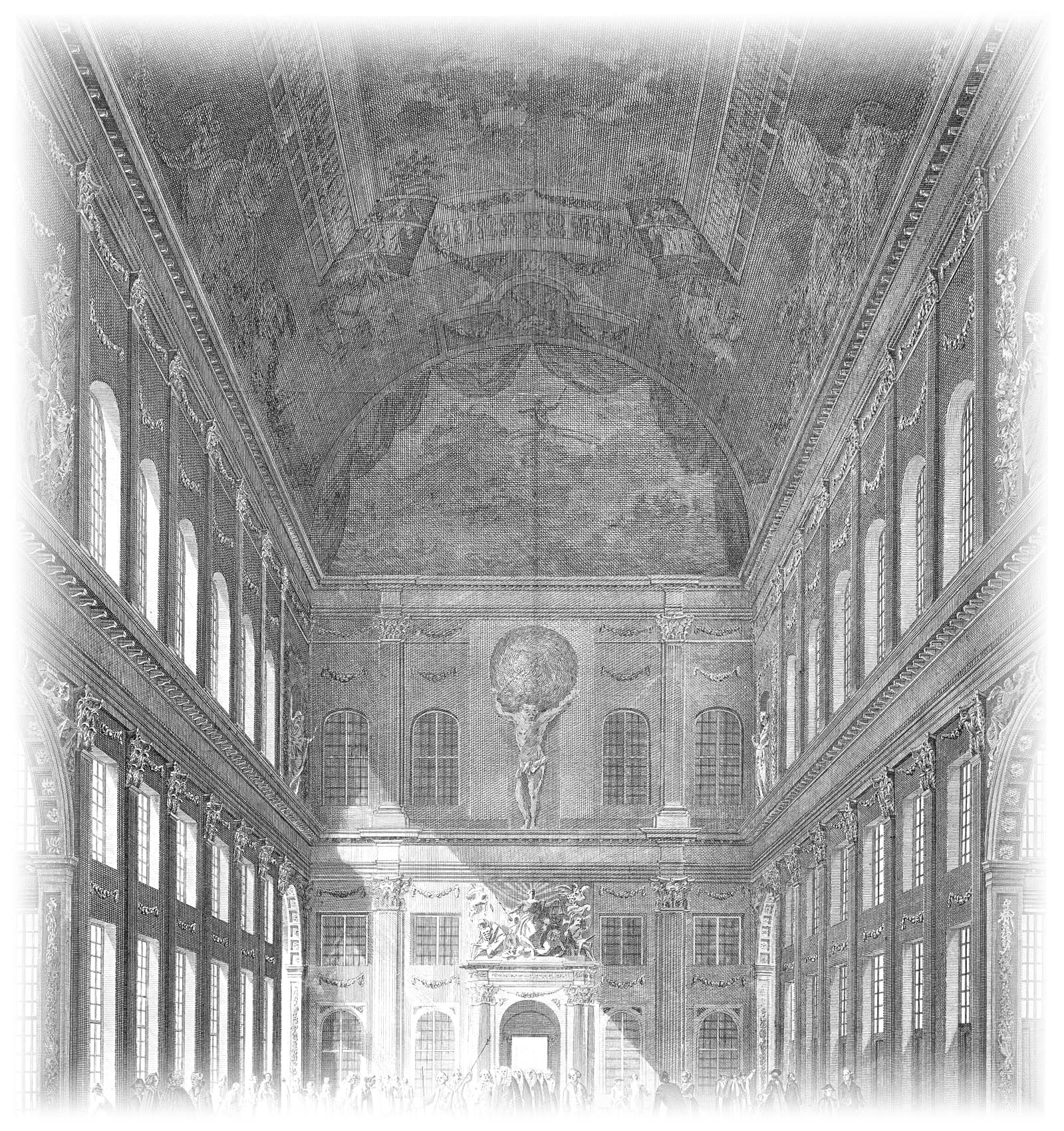 The great hall of Amsterdam town hall