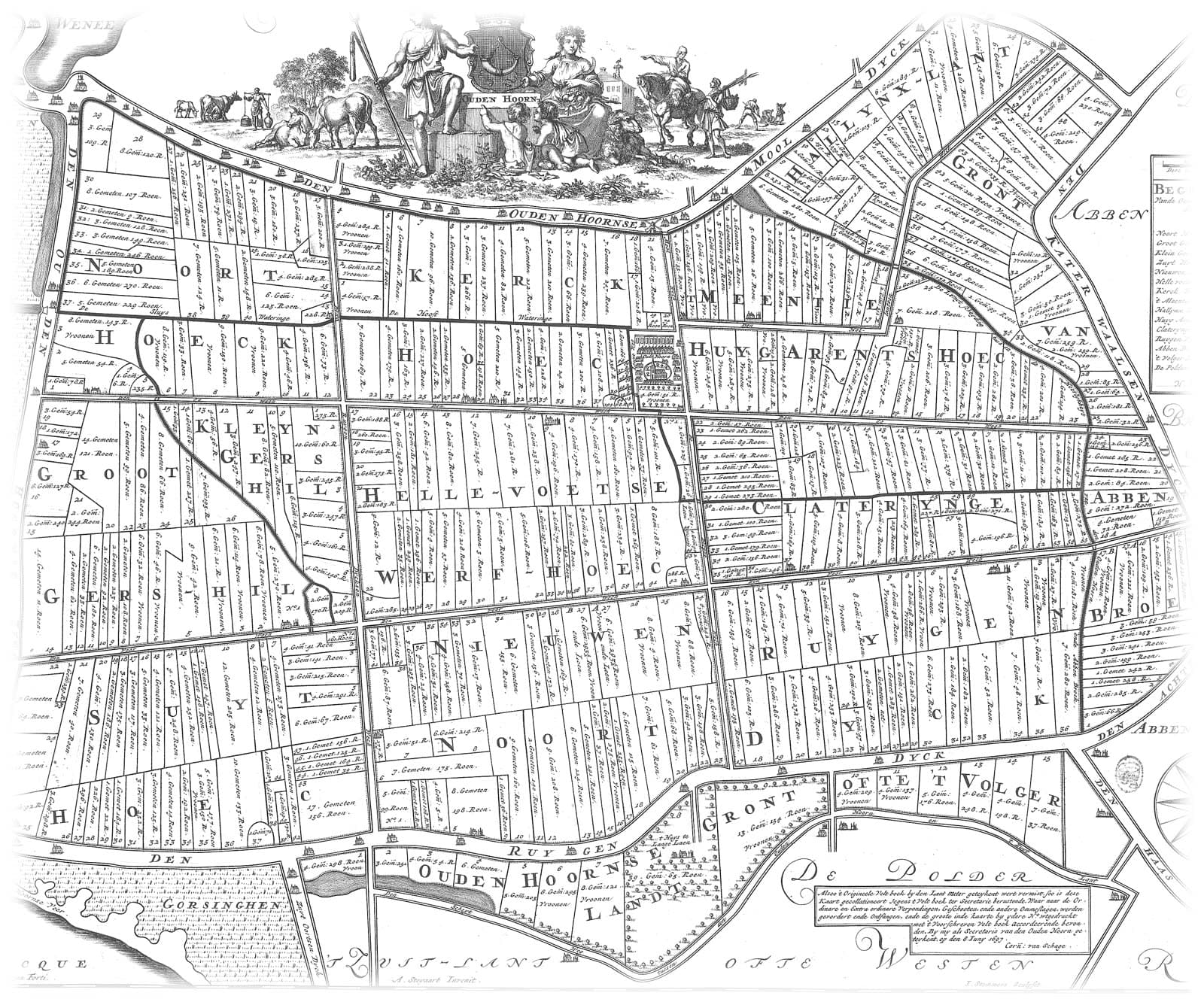 Parcel map of Oudenhoorn